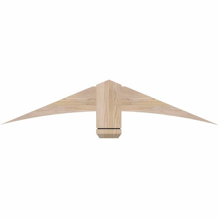 Ekena Millwork Bellingham Smooth Timber Gable Bracket, Douglas Fir, 48"W x 10"H x 1 1/2"D x 5 1/2"F, 5/12 Pitch GBW048X10X0206BEL00SDF